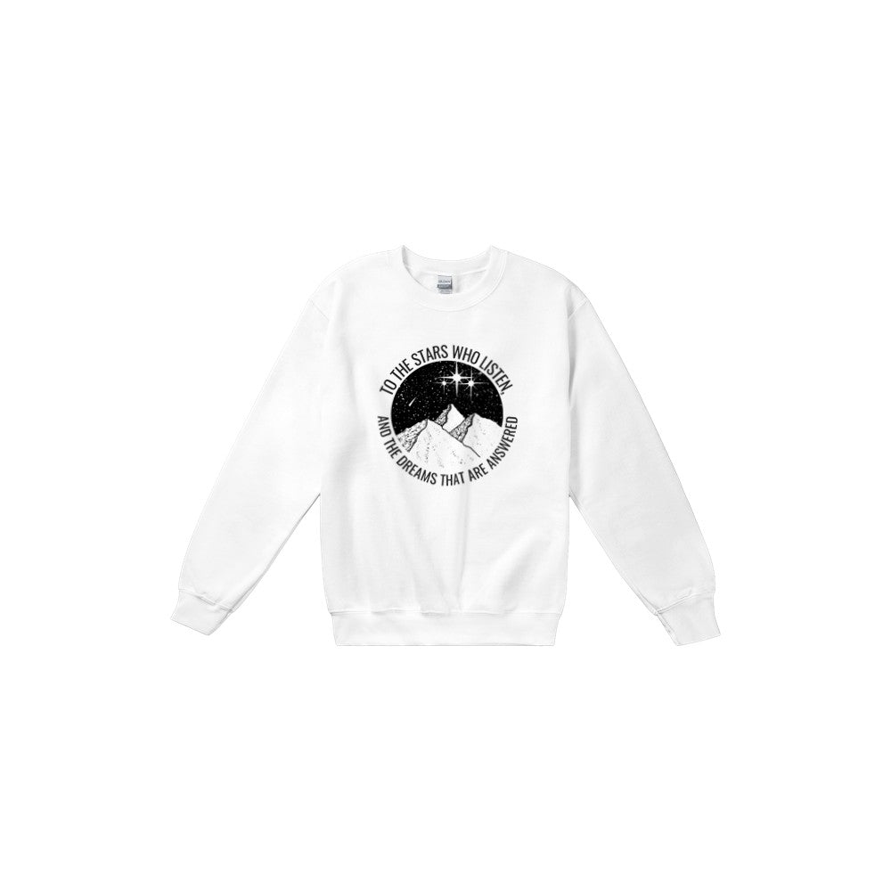 ACOTAR Velaris Rhysand Feyre White Sweatshirt Unisex Crewneck To the stars who listen, Bookish BOOKTOK Sweater, Velaris, Night Court
