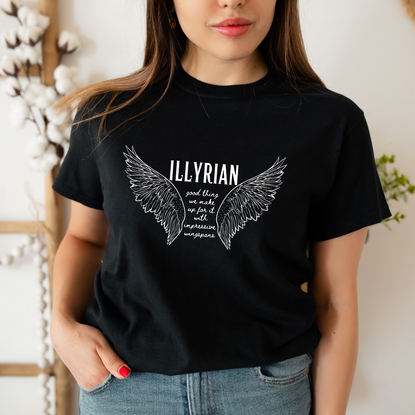 ACOTAR Illyrian Rhysand Cassian Azriel | Impressive Wingspan T-shirt Sarah J Maas Licensed Classic Unisex Crewneck T-shirt
