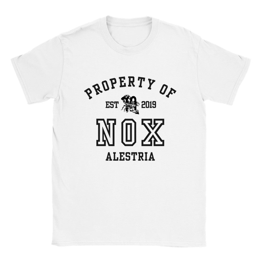 Ruthless Boys Property Of Gabriel Nox Collegiate White T-shirt Zodiac Academy Merch Classic Unisex Crewneck Tshirt