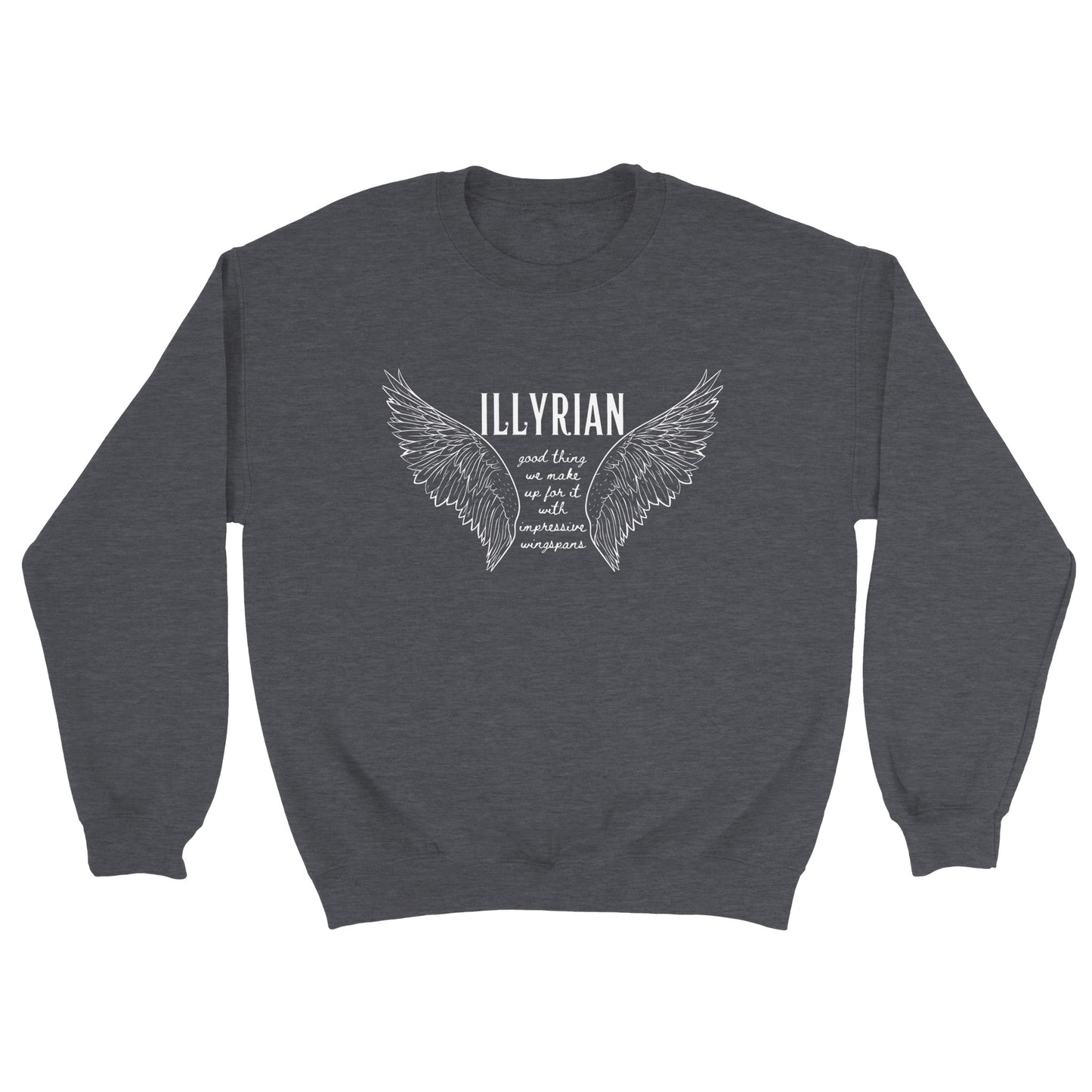 ACOTAR Illyrian Night Court of Wings and Ruin Rhysand Cassian Azriel Feyre Jumper Gift Sarah J Maas Licensed Sweatshirt Unisex Dark Heather