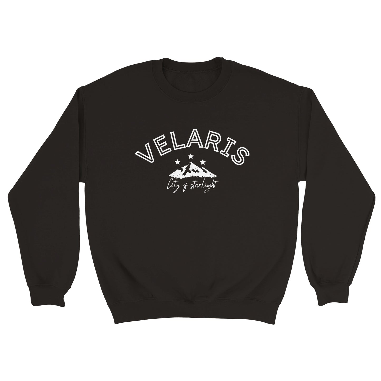 ACOTAR Velaris Sweatshirt, Jumper, Bookish BOOKTOK Sweater, Rhysand, Night Court Unisex Black Crewneck