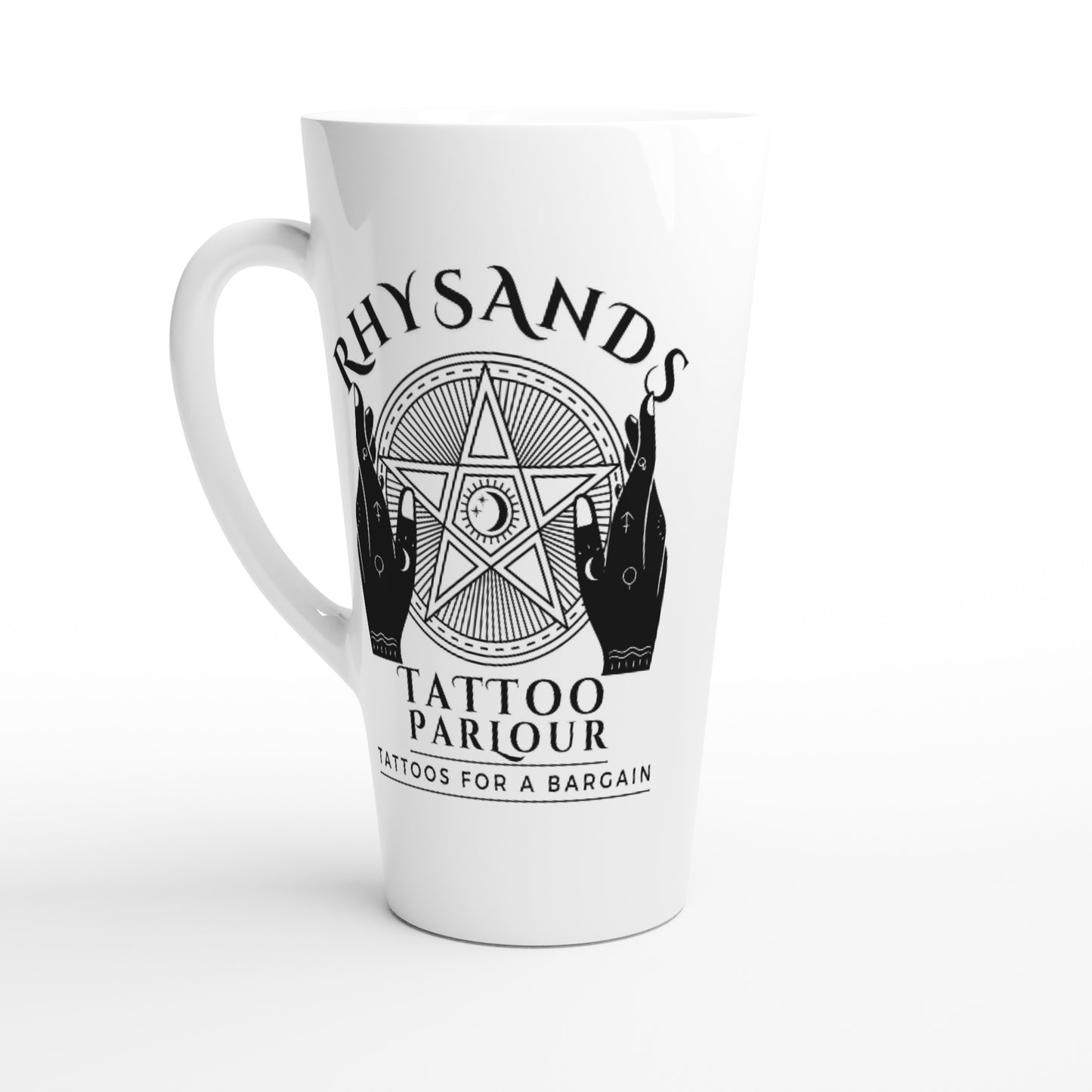 ACOTAR Rhysands Tattoo Parlour Mug Cup Sarah J Maas Court of Thorns & Roses Night Court Rhysand Feyre Booktok White Latte 17oz Ceramic