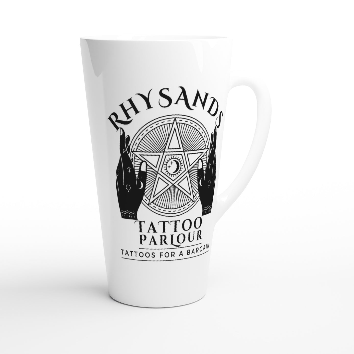 ACOTAR Rhysands Tattoo Parlour Mug Cup Sarah J Maas Court of Thorns & Roses Night Court Rhysand Feyre Booktok White Latte 17oz Ceramic