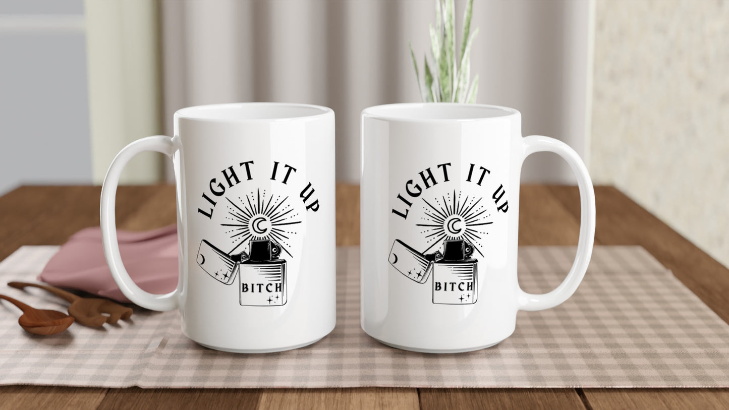 HOEAB Light It Up Crescent City Mug Bryce Danika Hunt Ruhn Bookish Booktok White 15oz Ceramic Cup ACOTAR FBBA