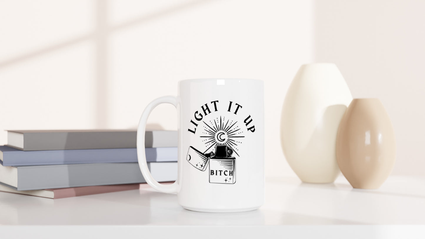 HOEAB Light It Up Crescent City Mug Bryce Danika Hunt Ruhn Bookish Booktok White 15oz Ceramic Cup ACOTAR FBBA