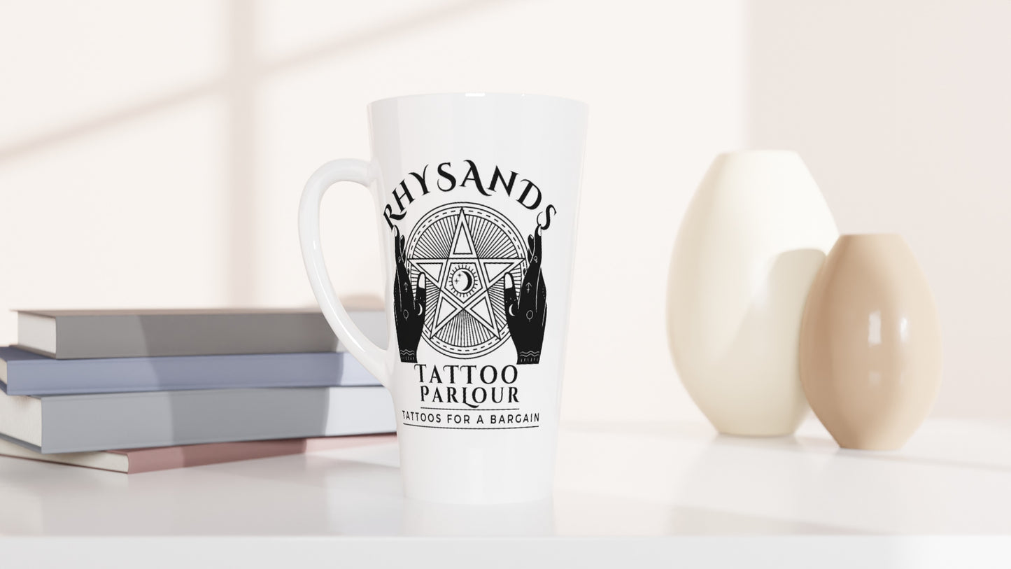 ACOTAR Rhysands Tattoo Parlour Mug Cup Sarah J Maas Court of Thorns & Roses Night Court Rhysand Feyre Booktok White Latte 17oz Ceramic