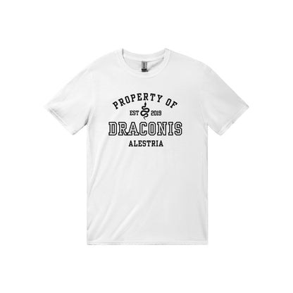 Ruthless Boys Property Of Ryder Draconis Collegiate White T-shirt Zodiac Academy Merch Classic Unisex Crewneck Tshirt