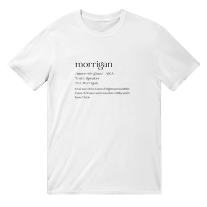 ACOTAR Morrigan Dictionary Truth Speaker Night Court White T-shirt Bookish Booktok Merch Velaris Unisex Oversized Crewneck Tee