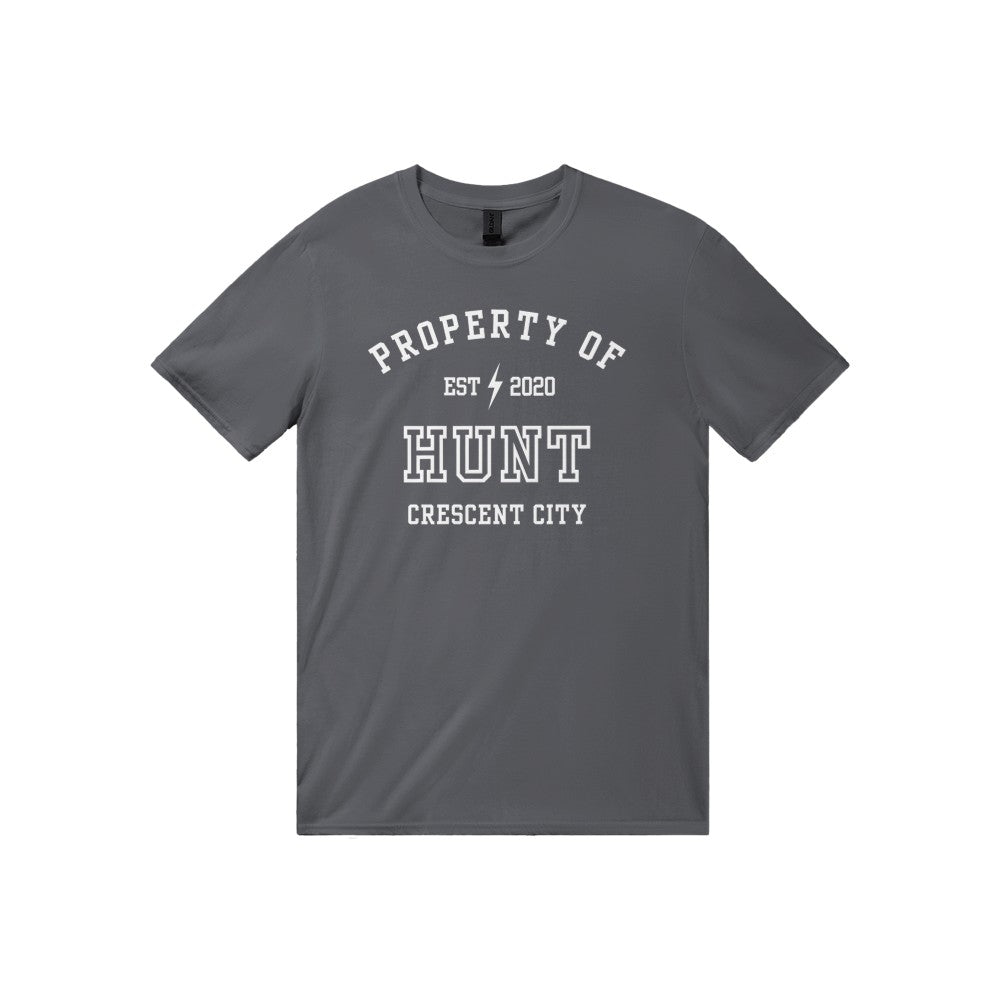 Crescent City Property Of Hunt Athalar Collegiate T-Shirt Maasiverse Merch Classic Unisex Crewneck White Tshirt