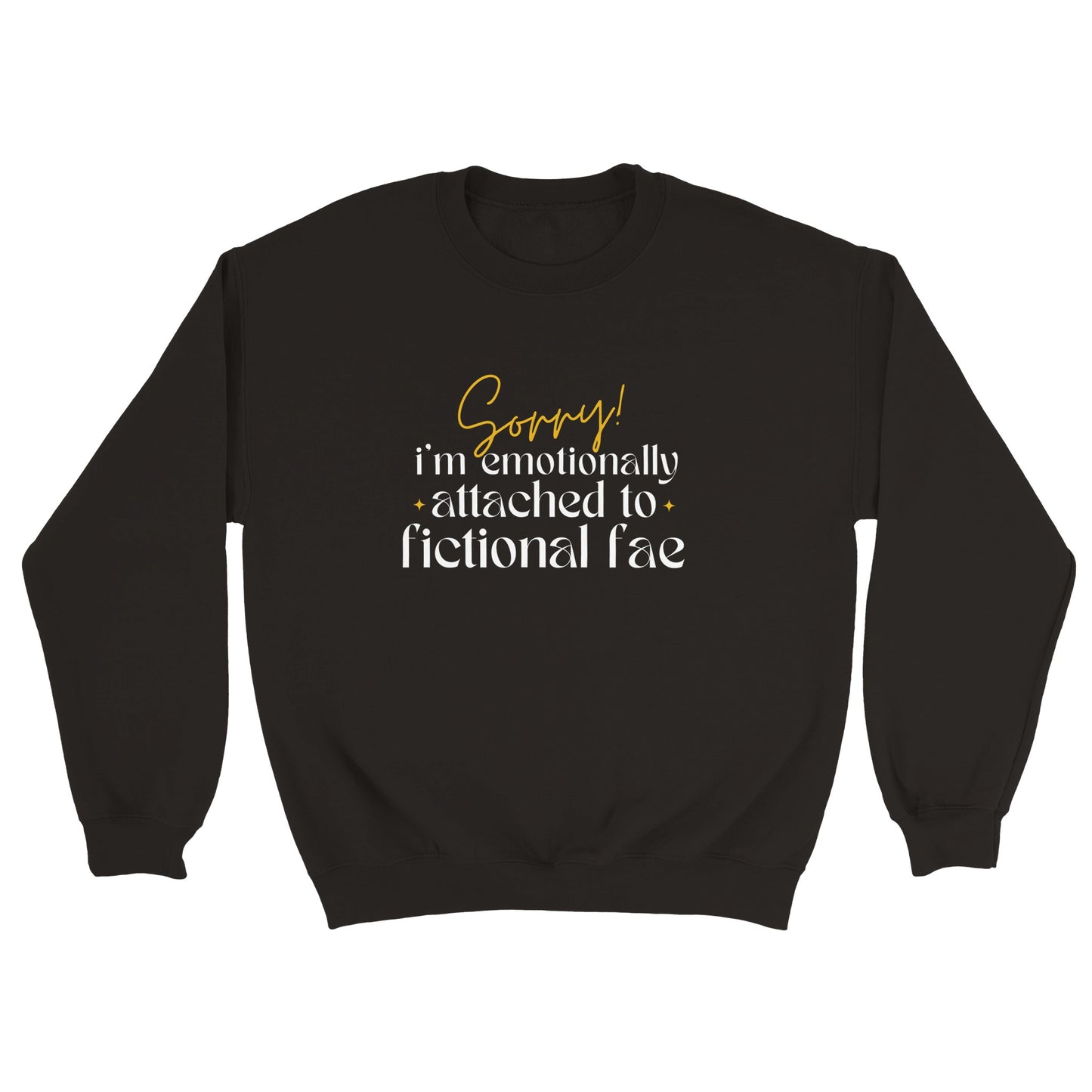 Bookish Sweatshirt ACOTAR Fae Emotionally Attached Jumper Bookish Merch Oversized Booktok Unisex Crewneck Rhysand Ruhn Sweatshirt