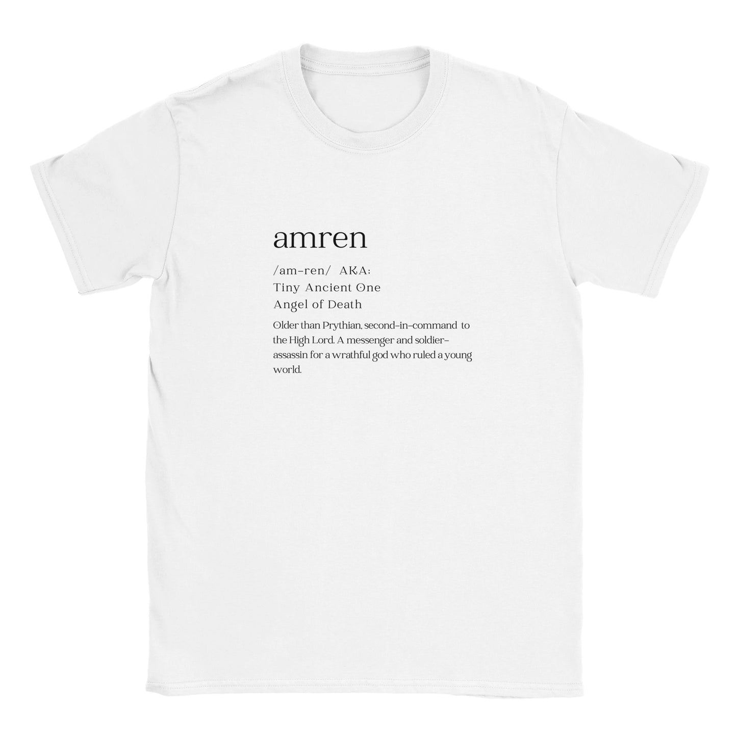 ACOTAR Amren Dictionary Tiny Ancient One Night Court White T-shirt Bookish Booktok Merch Velaris Unisex Oversized Crewneck Tee