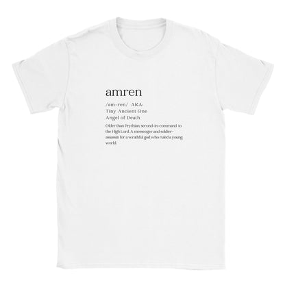 ACOTAR Amren Dictionary Tiny Ancient One Night Court White T-shirt Bookish Booktok Merch Velaris Unisex Oversized Crewneck Tee