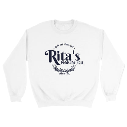 ACOTAR Ritas Pleasure Hall Sweatshirt Inner Circle Court of Thorns and Roses SJM Licensed Rhysand Feyre White Unisex Crewneck