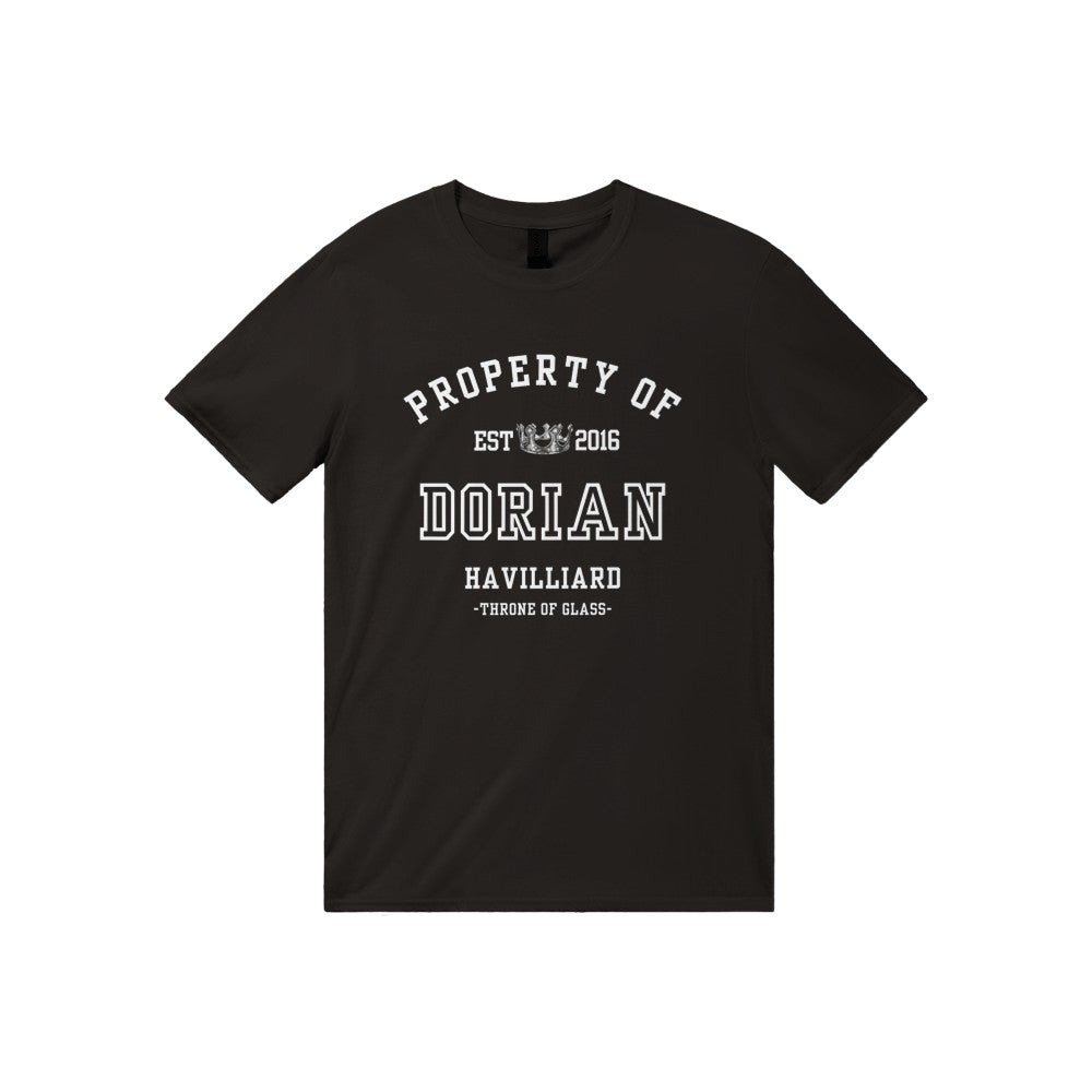 Throne of Glass Property Of Dorian Havilliard Collegiate T-shirt Maasiverse Merch Classic Unisex Crewneck Tshirt