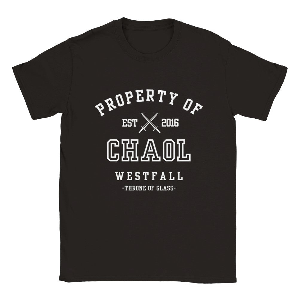 Throne of Glass Property Of Chaol Westfall Collegiate T-shirt Maasiverse Merch Classic Unisex Crewneck Tshirt