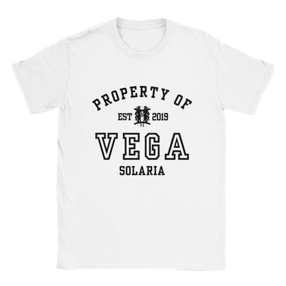 ZA Property Of Vega Collegiate Tory Darcy White T-shirt Zodiac Academy Merch Classic Unisex Crewneck Tshirt