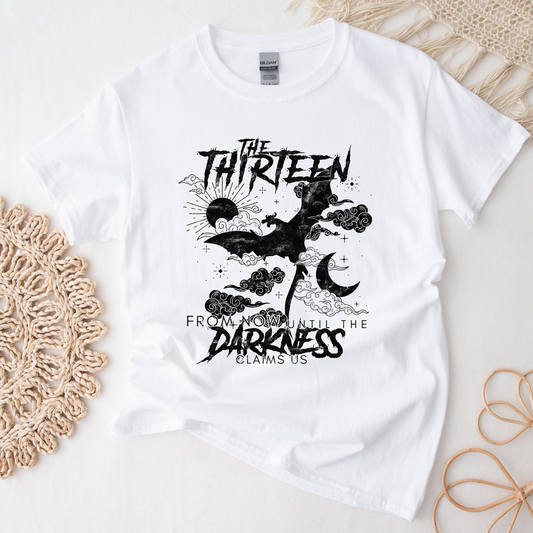 TOG The Thirteen - From Now Until The Darkness Claims Us - Manon Blackbeak Iron Teeth Clan SJM Licensed Heavyweight Unisex White Crewneck T-shirt