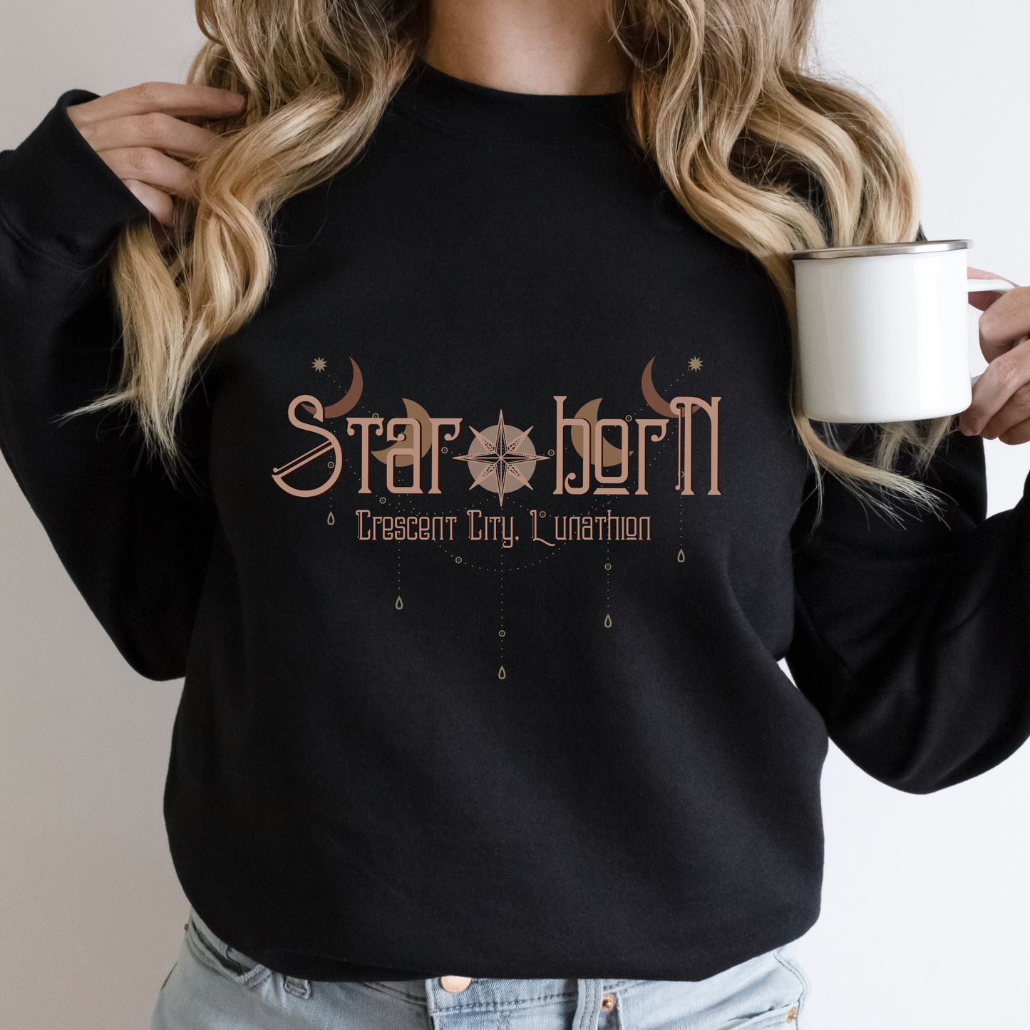 Star Born Sweatshirt Bryce Quinlan HOEAB HOSAB SJM Licensed Merch Booktok Bookish Gift Acotar Throne of Glass Classic Unisex Crewneck