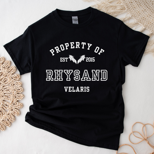 ACOTAR Rhysand Property Of the High Lord of the Night Court T-shirt Maasiverse Merch Classic Unisex Velaris Crewneck Tshirt