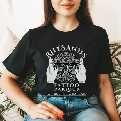 ACOTAR Rhysand's Tattoo Parlour T-shirt Night Court Gift SJM Licensed ACOMAF Feyre Classic Unisex Crewneck T-shirt