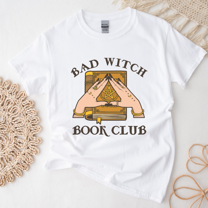 Bad Witch Book Club Halloween Fall Autumn Shirt Bookish Merch Book Lover Gifts Light Classic Unisex Crewneck T-shirt