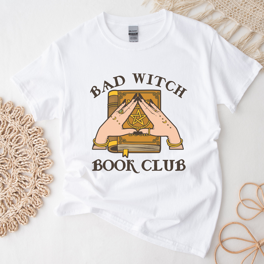 Bad Witch Book Club Halloween Fall Autumn Shirt Bookish Merch Book Lover Gifts Light Classic Unisex Crewneck T-shirt