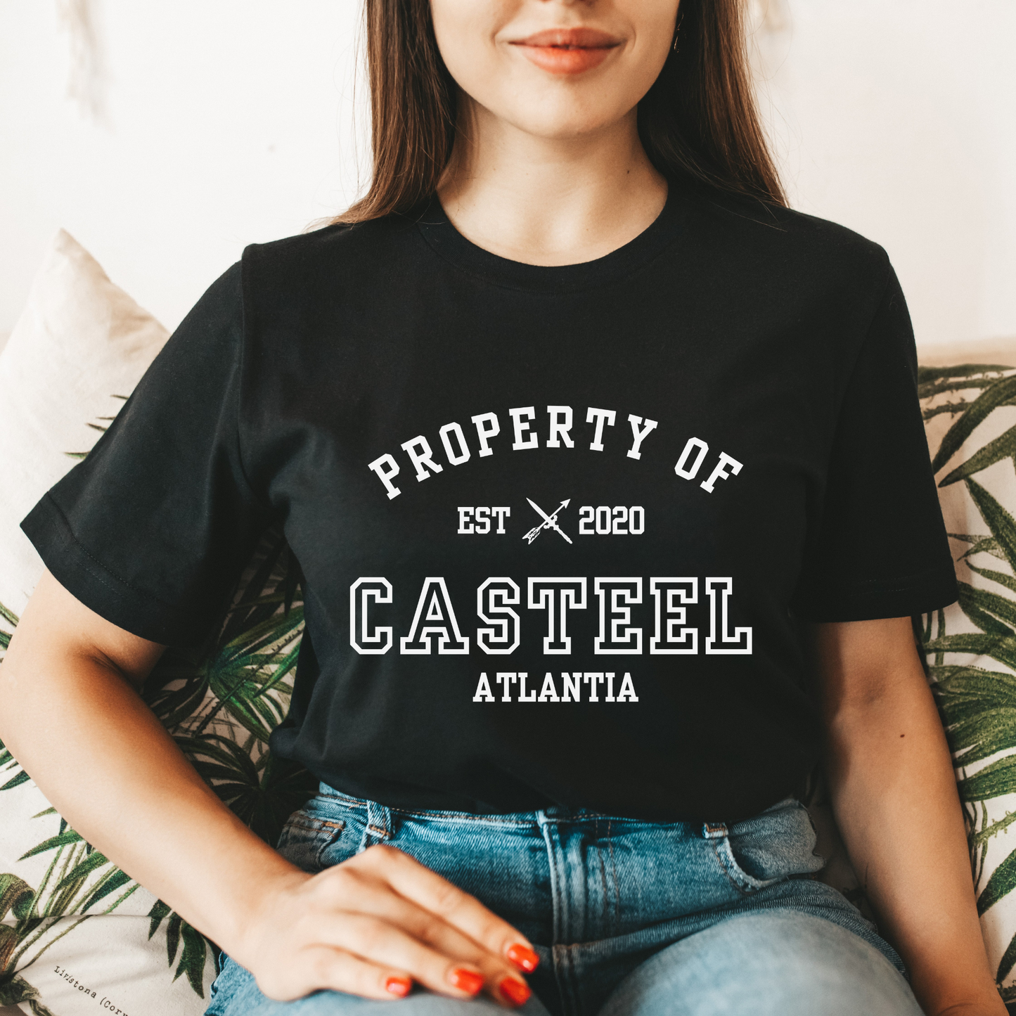 From Blood and Ash Property Of Casteel Daneer Collegiate T-shirt Atlantia JLA FBAA Merch Classic Unisex Crewneck T-shirt