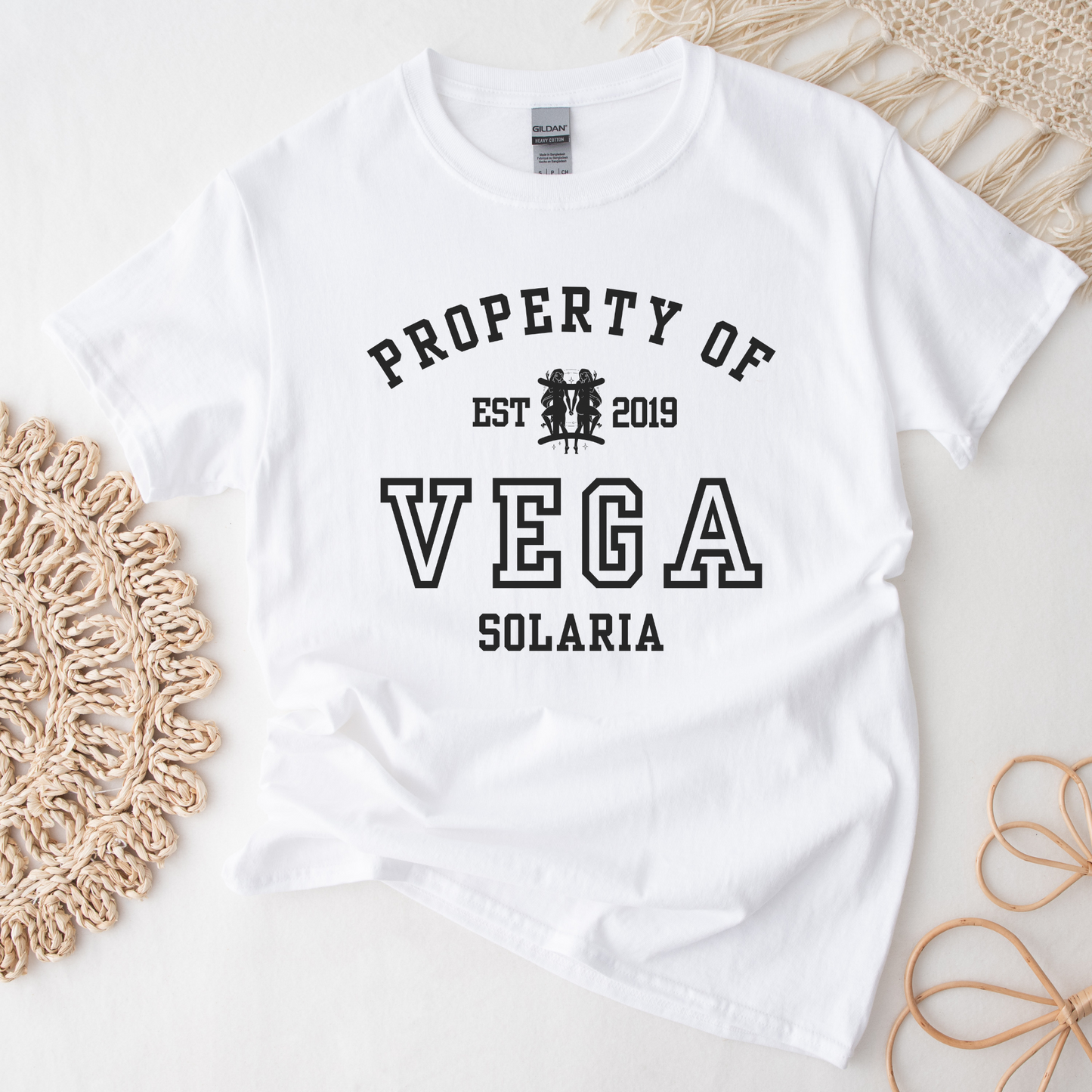 ZA Property Of Vega Collegiate Tory Darcy White T-shirt Zodiac Academy Merch Classic Unisex Crewneck Tshirt