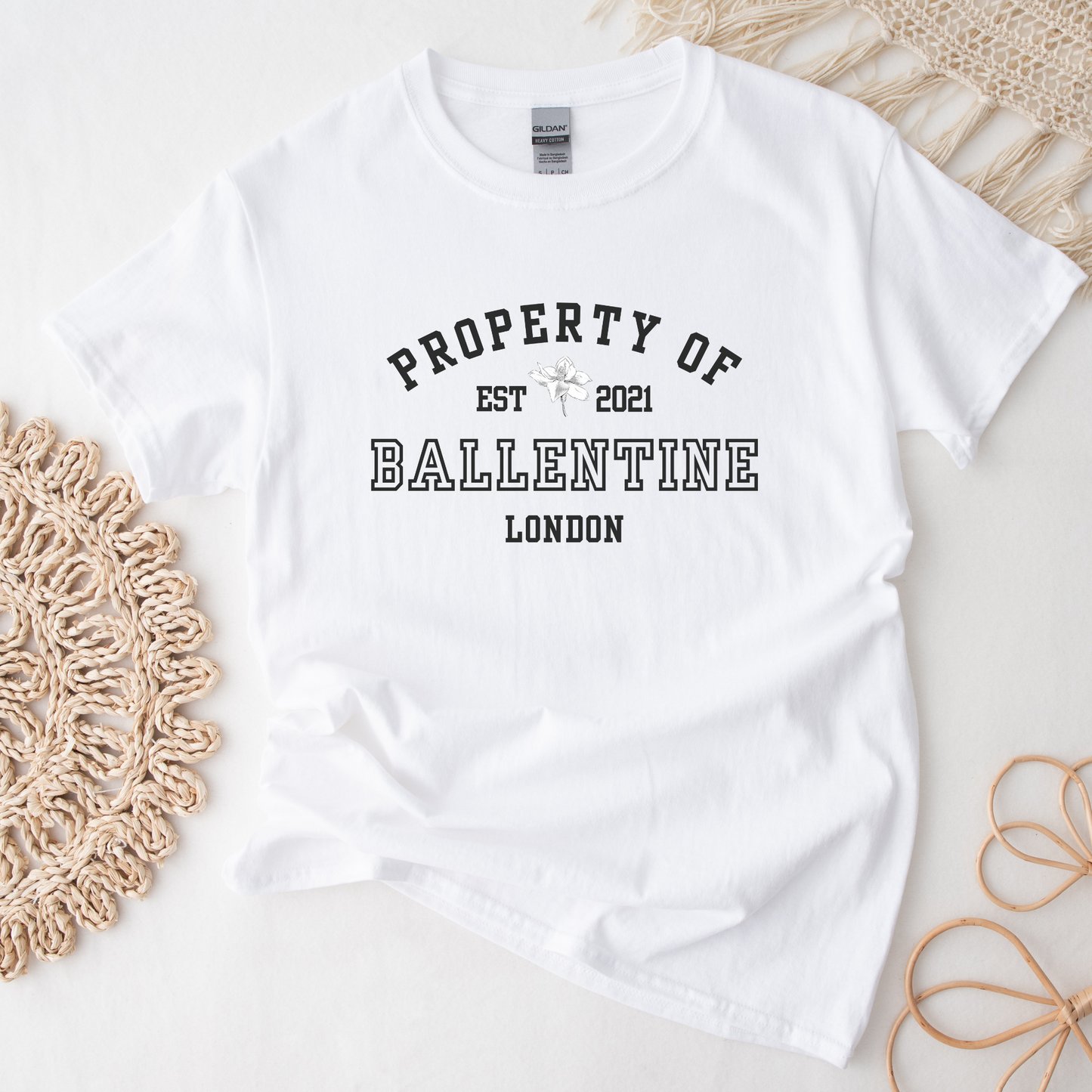 Property Of BJ Ballentine Magnolia Parks Daisy Haites Book Boyfriend Merch Classic Fit White Unisex Crewneck T-shirt