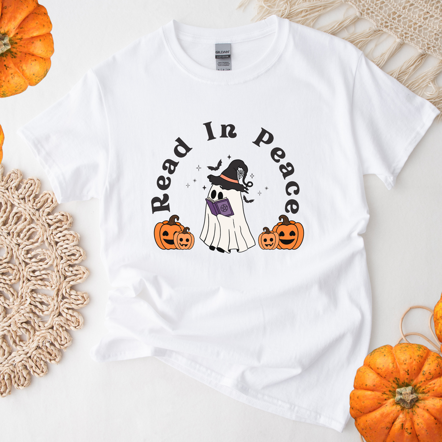 Read In Peace R.I.P Halloween Fall Autumn Shirt Bookish Merch Book Lover Gifts Light Classic Unisex Crewneck T-shirt