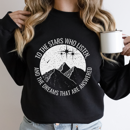 ACOTAR Velaris Rhysand Feyre Dark Sweatshirt Unisex Crewneck To the stars who listen, Bookish BOOKTOK Sweater, Velaris, Night Court