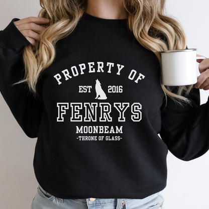 Throne of Glass Property Of Fenrys Moonbeam Collegiate Sweatshirt Maasiverse Merch Classic Unisex Crewneck Sweatshirt