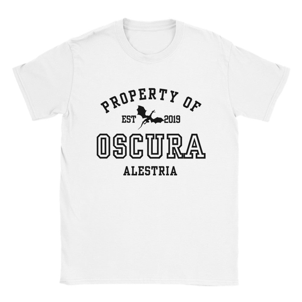 Ruthless Boys Property Of Dante Oscura Collegiate White T-shirt Zodiac Academy Merch Classic Unisex Crewneck Tshirt