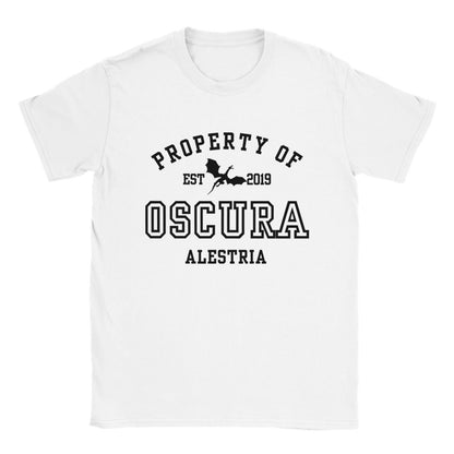 Ruthless Boys Property Of Dante Oscura Collegiate White T-shirt Zodiac Academy Merch Classic Unisex Crewneck Tshirt