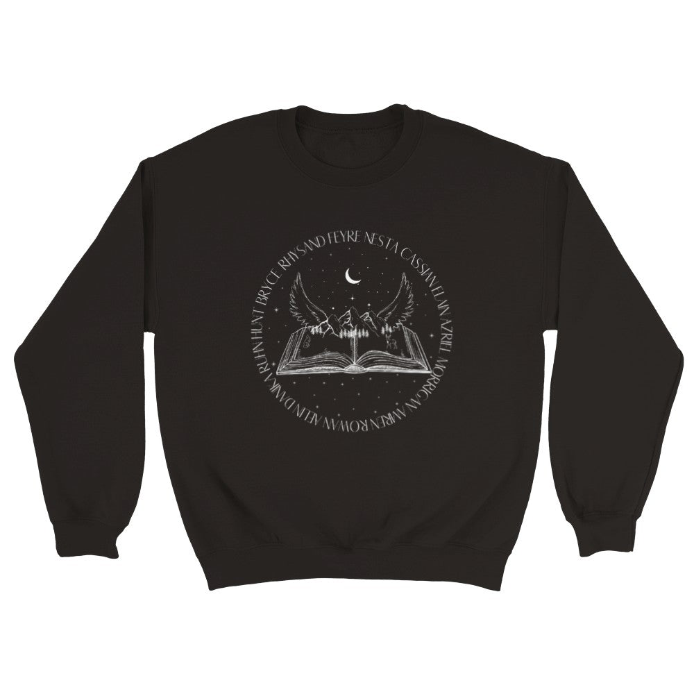 SJM Universe Character Sweatshirt Throne of Glass, ACOTAR Crescent City SJM Licensed Classic Unisex Pullover Crewneck