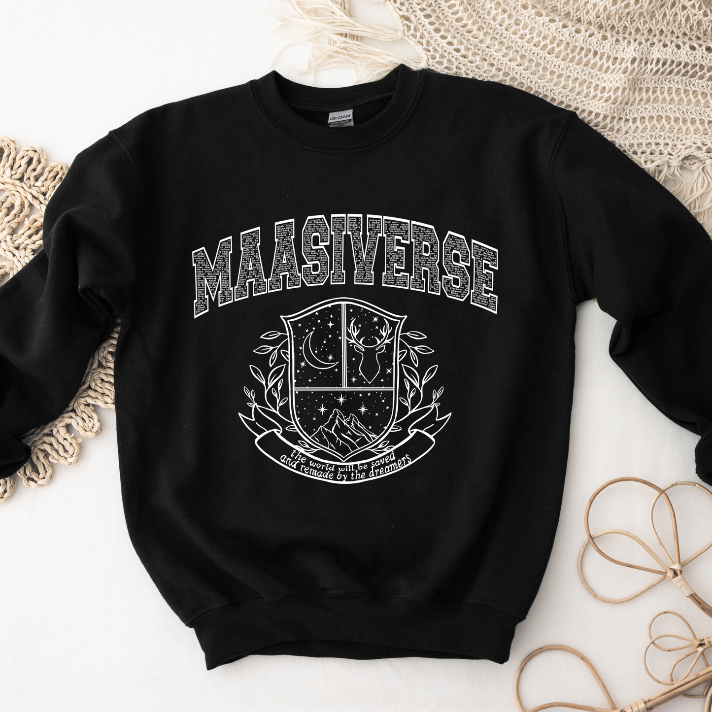 Maasiverse - SJM Universe Character Sweatshirt Throne of Glass, ACOTAR Crescent City SJM Licensed Classic Unisex Crewneck