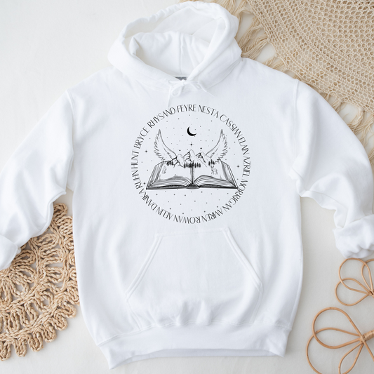 SJM Universe Character Hoodie Throne of Glass, ACOTAR Crescent City SJM Light Version Licensed Classic Unisex Pullover Jumper