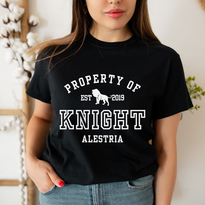 Ruthless Boys Property Of Leon Knight Collegiate T-shirt Zodiac Academy Merch Classic Unisex Crewneck Tshirt