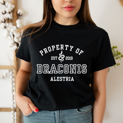 Ruthless Boys Property Of Ryder Draconis Collegiate T-shirt Zodiac Academy Merch Classic Unisex Crewneck Tshirt