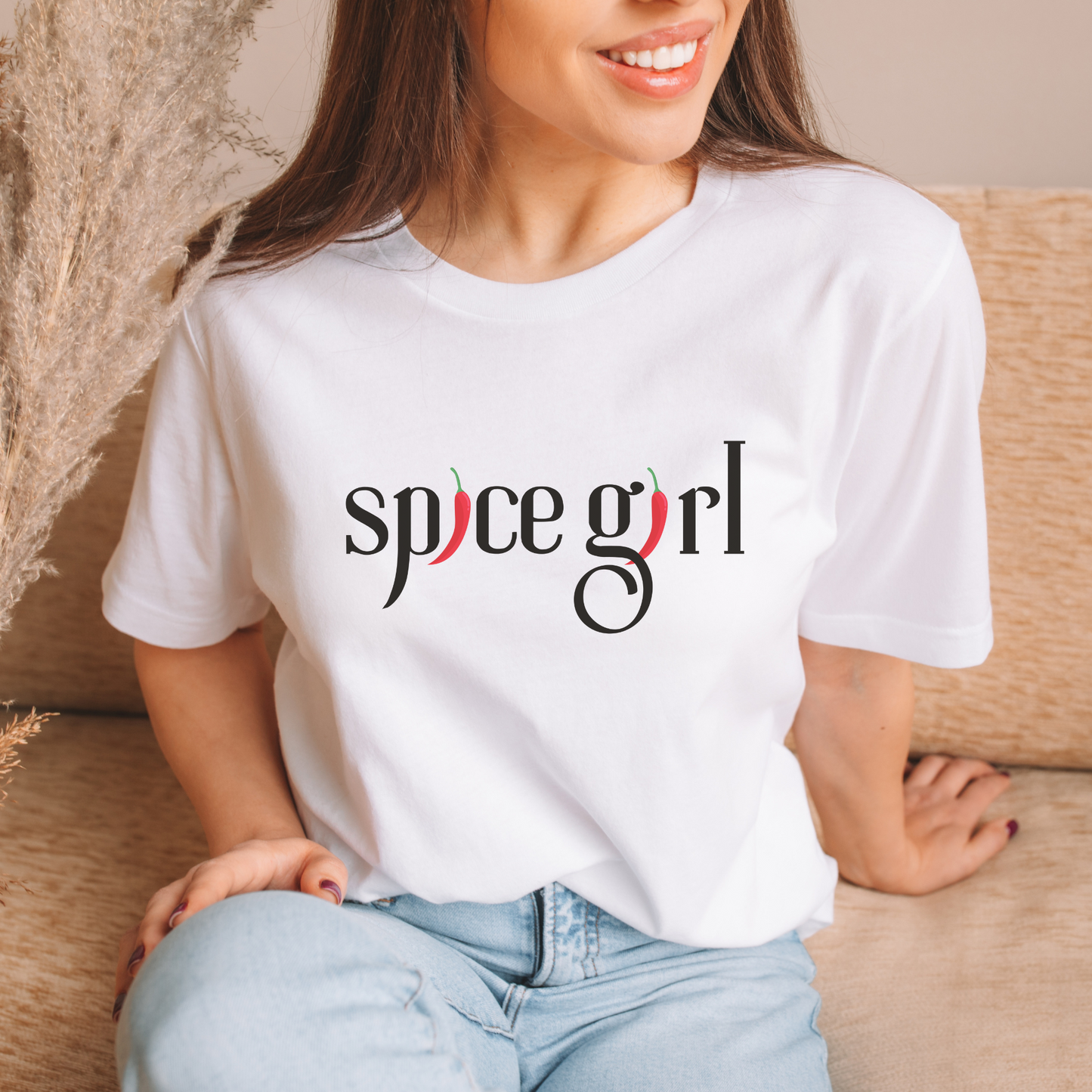 Bookish Spice Girl Smut Lover Booktok White Classic Unisex Crewneck T-shirt