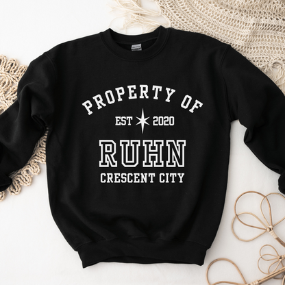 Crescent City Property Of Ruhn Danaan Collegiate Sweatshirt Maasiverse Crown Prince Valbaran Merch Classic Unisex Crewneck Sweatshirt