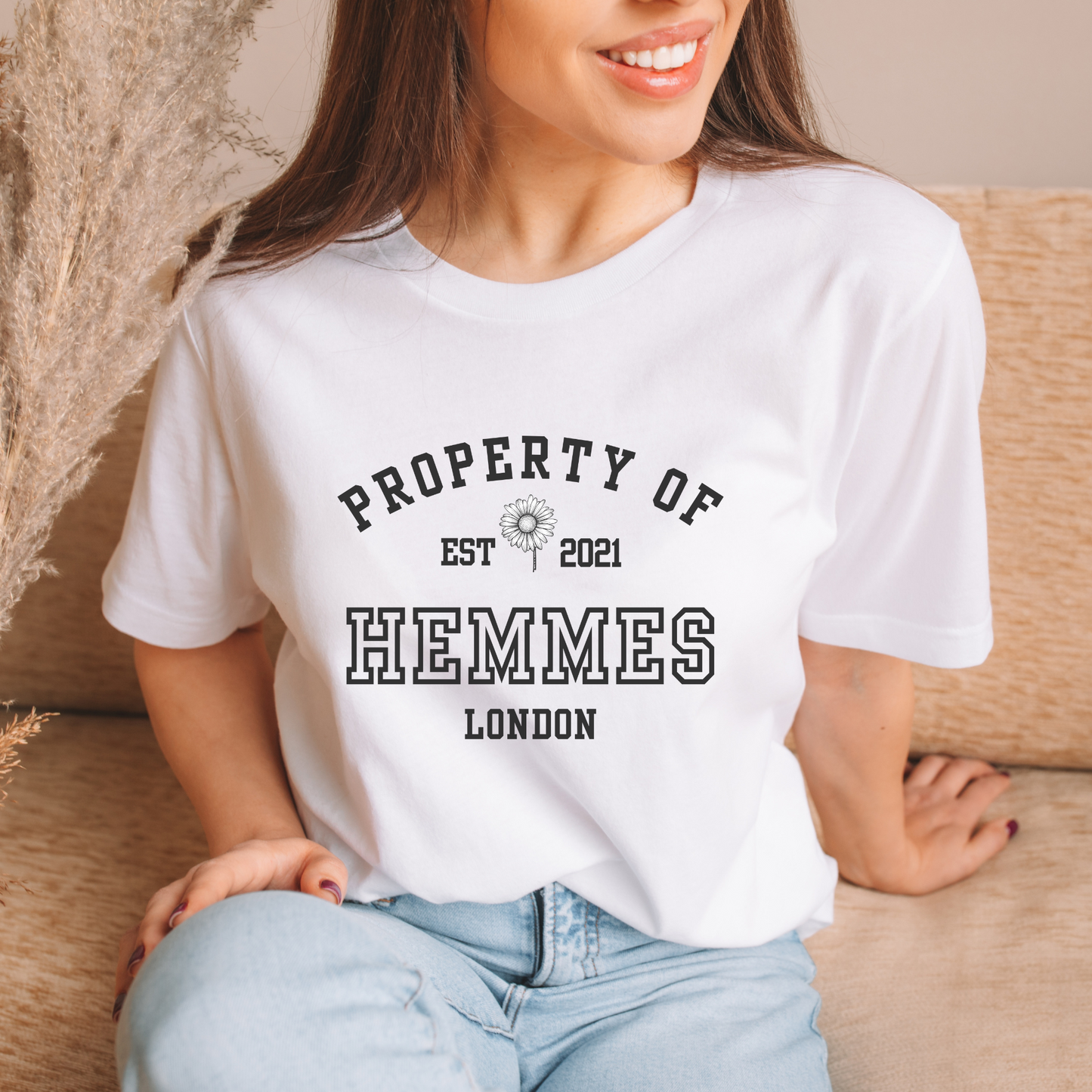 Property Of Christian Hemmes Daisy Haites Magnolia Parks Book Boyfriend Merch Classic Fit White Unisex Crewneck T-shirt