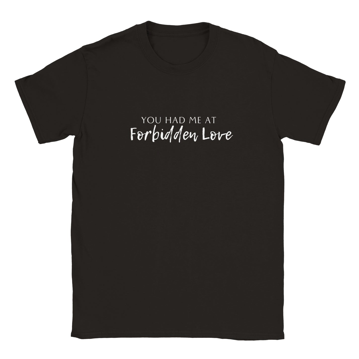 Bookish Trope Forbidden Love Avid Reader Book Lover Gift Romance Fantasy Reader Black Unisex Oversized Crewneck T-shirt