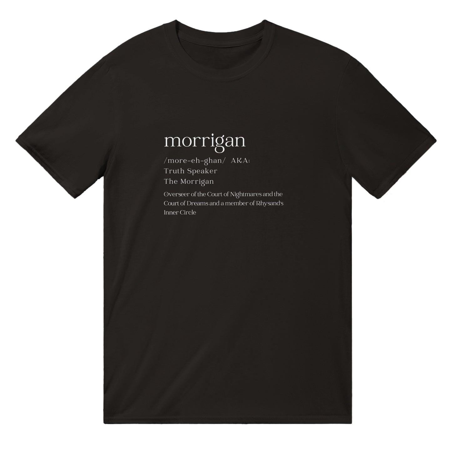 ACOTAR Morrigan Dictionary Truth Speaker Night Court T-shirt Bookish Booktok Merch Velaris Unisex Oversized Crewneck Tee