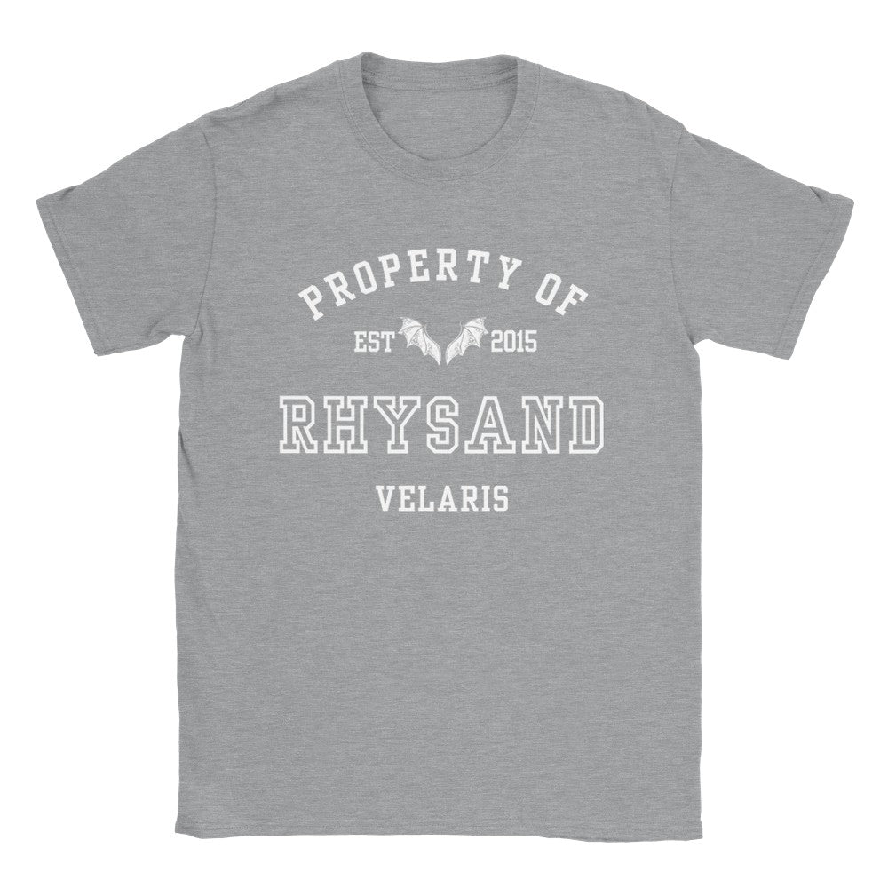 ACOTAR Rhysand Property Of the High Lord of the Night Court T-shirt Maasiverse Merch Classic Unisex Velaris Crewneck Tshirt