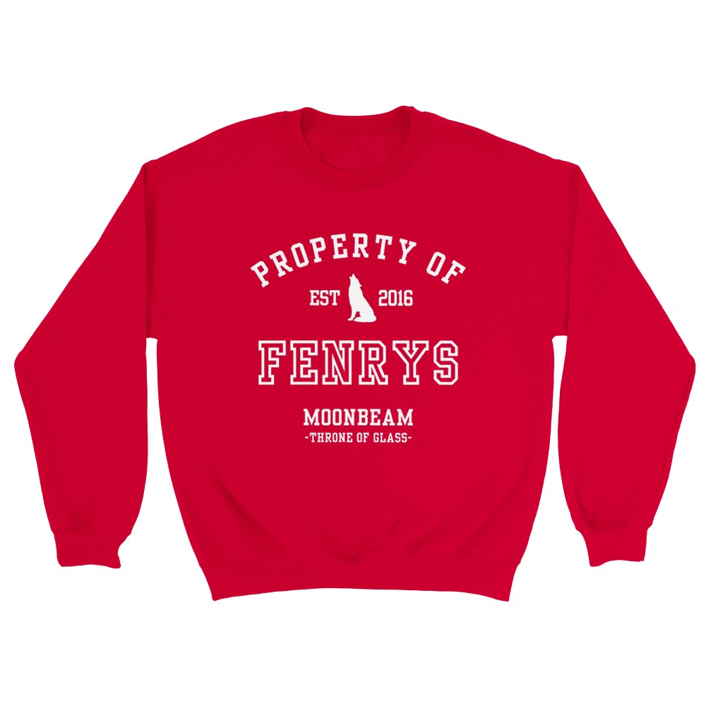 Throne of Glass Property Of Fenrys Moonbeam Collegiate Sweatshirt Maasiverse Merch Classic Unisex Crewneck Sweatshirt