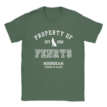 Throne of Glass Property Of Fenrys Moonbeam Collegiate Tshirt Maasiverse Merch Classic Unisex Crewneck T-shirt