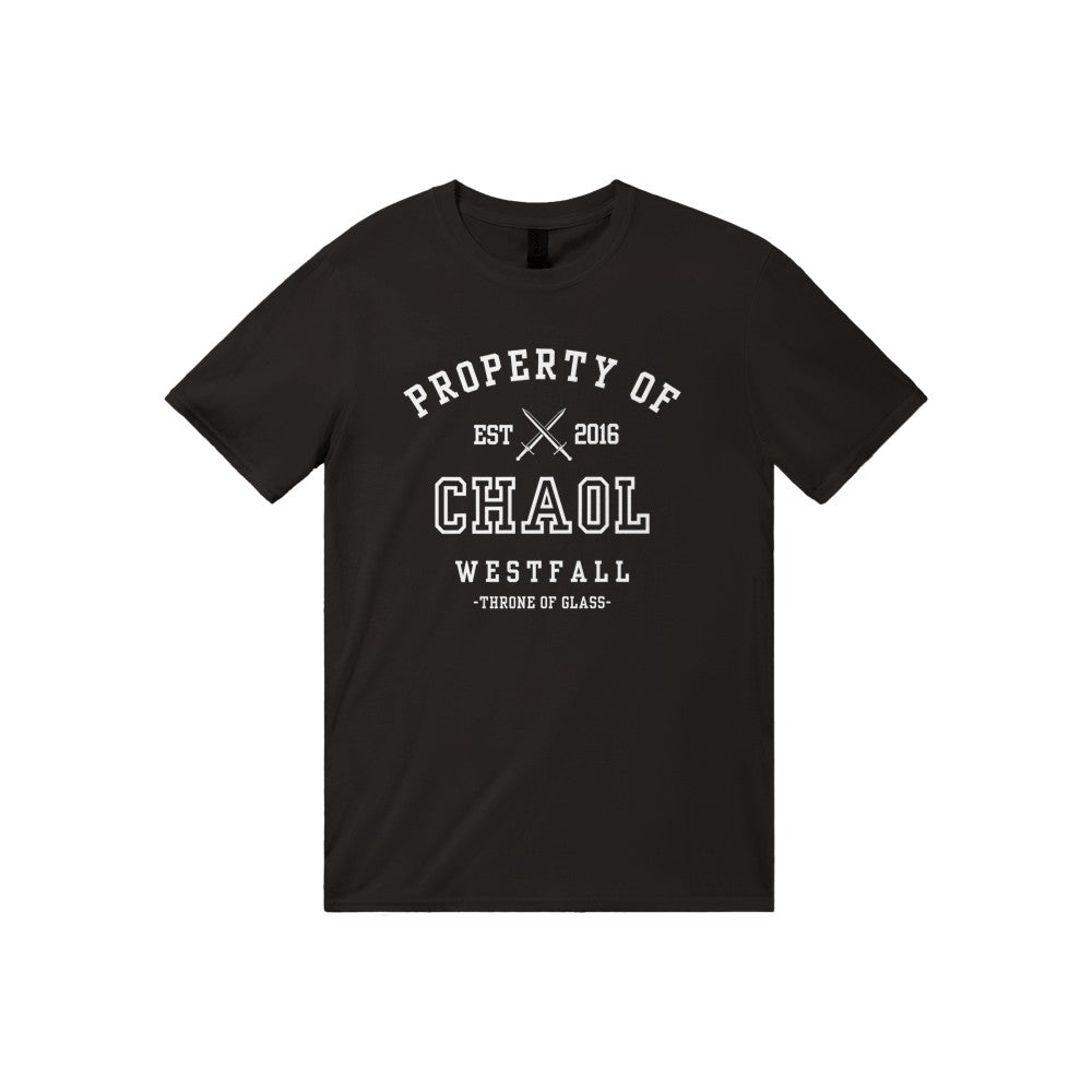 Throne of Glass Property Of Chaol Westfall Collegiate T-shirt Maasiverse Merch Classic Unisex Crewneck Tshirt