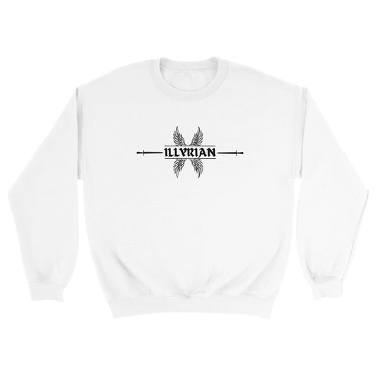 ACOTAR Illyrian Night Court of Wings and Ruin Rhysand Cassian Azriel Feyre Jumper Gift Sarah J Maas Licensed White Sweatshirt Unisex