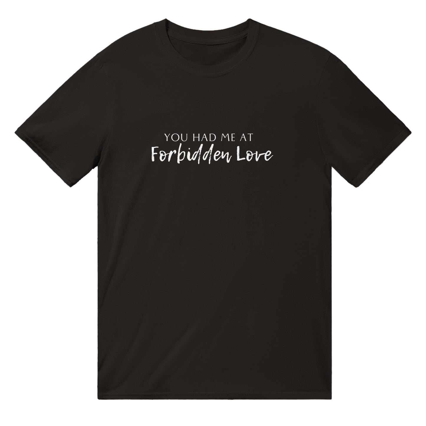 Bookish Trope Forbidden Love Avid Reader Book Lover Gift Romance Fantasy Reader Black Unisex Oversized Crewneck T-shirt